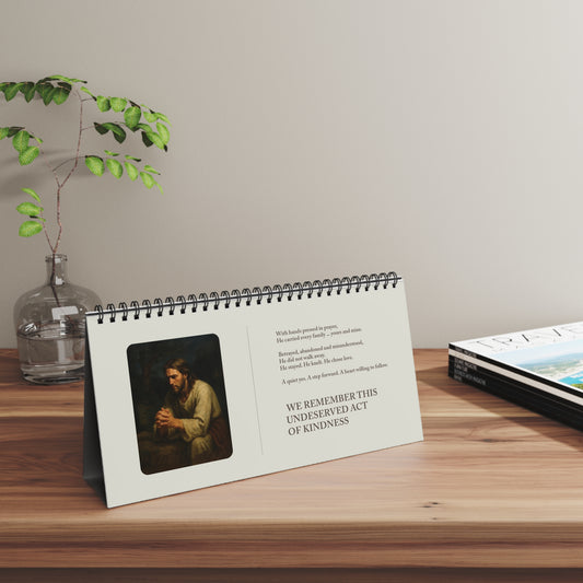 Still Waters desktop calendar | faith artwork flipbook, illustrated scenes