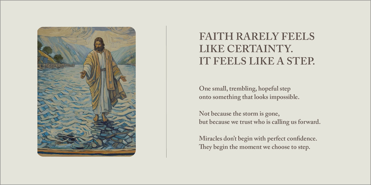 Still Waters desktop calendar | faith artwork flipbook, illustrated scenes