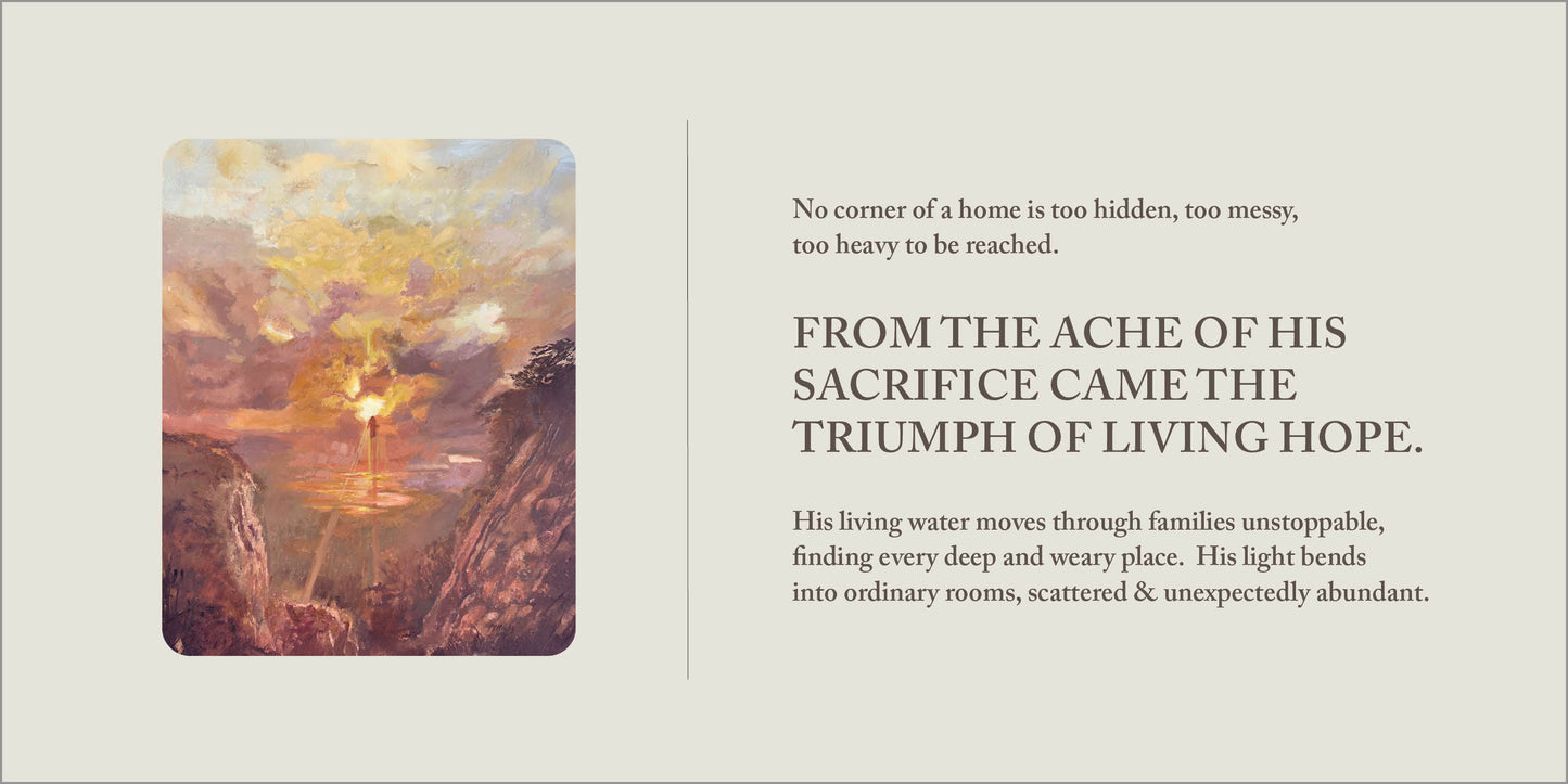 Still Waters desktop calendar | faith artwork flipbook, illustrated scenes